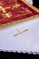 Komplet kielichowy aksamitny z haftowanym motywem kielicha eucharystycznego w kolorze czerwonym - KK/5001/C1 - HAF KK/5001/C1 - Dewocjonalia P.H. Jakóbczak - Katolicki sklep liturgiczny i hurtownia