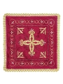 Komplet kielichowy aksamitny z haftowanym motywem liturgicznym w kolorze czerwonym - KK/5006/C1 - HAF KK/5006/C1 - Dewocjonalia P.H. Jakóbczak - Katolicki sklep liturgiczny i hurtownia