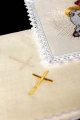 Komplet kielichowy lniany z haftowanym motywem Baranka Paschalnego - KKL/100 - HAF KKL/100 - Dewocjonalia P.H. Jakóbczak - Katolicki sklep liturgiczny i hurtownia
