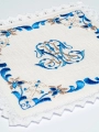 Komplet kielichowy lniany z haftowanym motywem maryjnym - KKL/092 - HAF KKL/092 - Dewocjonalia P.H. Jakóbczak - Katolicki sklep liturgiczny i hurtownia