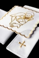 Komplet kielichowy bawełniany z haftowanym motywem kielicha eucharystycznego - KK/120 - HAF KK/120 - Dewocjonalia P.H. Jakóbczak - Katolicki sklep liturgiczny i hurtownia