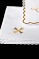 Komplet kielichowy bawełniany z haftowanym motywem kielicha eucharystycznego - KK/120 - HAF KK/120 - Dewocjonalia P.H. Jakóbczak - Katolicki sklep liturgiczny i hurtownia