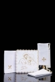 Komplet kielichowy bawełniany z haftowanym motywem kielicha eucharystycznego w kolorze złotym - KK/118 - HAF KK/118 - Dewocjonalia P.H. Jakóbczak - Katolicki sklep liturgiczny i hurtownia