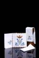 Komplet kielichowy bawełniany z haftowanym motywem maryjnym w kolorze czerwonym - KK/179 - HAF KK/179 - Dewocjonalia P.H. Jakóbczak - Katolicki sklep liturgiczny i hurtownia