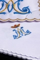 Komplet kielichowy bawełniany z haftowanym motywem maryjnym w kolorze czerwonym - KK/179 - HAF KK/179 - Dewocjonalia P.H. Jakóbczak - Katolicki sklep liturgiczny i hurtownia