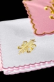 Komplet kielichowy bawełniany z haftowanym motywem IHS w kolorze czerwonym - KK/029/08 - HAF KK/029/08 - Dewocjonalia P.H. Jakóbczak - Katolicki sklep liturgiczny i hurtownia