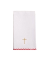 Komplet kielichowy bawełniany z haftowanym motywem IHS w kolorze czerwonym - KK/156/02 - HAF KK/156/02 - Dewocjonalia P.H. Jakóbczak - Katolicki sklep liturgiczny i hurtownia