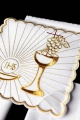 Komplet kielichowy bawełniany z haftowanym motywem kielicha eucharystycznego - KK/089 - HAF KK/089 - Dewocjonalia P.H. Jakóbczak - Katolicki sklep liturgiczny i hurtownia