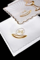 Komplet kielichowy bawełniany z haftowanym motywem kielicha eucharystycznego - KK/089 - HAF KK/089 - Dewocjonalia P.H. Jakóbczak - Katolicki sklep liturgiczny i hurtownia