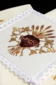 Komplet kielichowy lniany z haftowanym motywem kielicha eucharystycznego w kolorze czerwonym - KKL/167 - HAF KKL/167 - Dewocjonalia P.H. Jakóbczak - Katolicki sklep liturgiczny i hurtownia