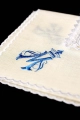 Komplet kielichowy lniany z haftowanym motywem maryjnym w kolorze czerwonym - KKL/161 - HAF KKL/161 - Dewocjonalia P.H. Jakóbczak - Katolicki sklep liturgiczny i hurtownia