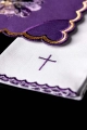 Komplet kielichowy bawełniany z haftowanym motywem kielicha eucharystycznego w kolorze czerwonym - KK/169 - HAF KK/169 - Dewocjonalia P.H. Jakóbczak - Katolicki sklep liturgiczny i hurtownia