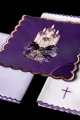 Komplet kielichowy bawełniany z haftowanym motywem kielicha eucharystycznego w kolorze czerwonym - KK/169 - HAF KK/169 - Dewocjonalia P.H. Jakóbczak - Katolicki sklep liturgiczny i hurtownia