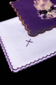Komplet kielichowy bawełniany z haftowanym motywem kielicha eucharystycznego w kolorze czerwonym - KK/169 - HAF KK/169 - Dewocjonalia P.H. Jakóbczak - Katolicki sklep liturgiczny i hurtownia