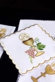 Komplet kielichowy bawełniany z haftowanym motywem kielicha eucharystycznego w kolorze czerwonym - KK/058 - HAF KK/058 - Dewocjonalia P.H. Jakóbczak - Katolicki sklep liturgiczny i hurtownia