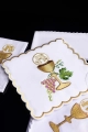 Komplet kielichowy bawełniany z haftowanym motywem kielicha eucharystycznego w kolorze czerwonym - KK/058 - HAF KK/058 - Dewocjonalia P.H. Jakóbczak - Katolicki sklep liturgiczny i hurtownia