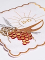 Komplet kielichowy bawełniany z haftowanym motywem kielicha eucharystycznego - KK/046 - HAF KK/046 - Dewocjonalia P.H. Jakóbczak - Katolicki sklep liturgiczny i hurtownia