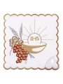 Komplet kielichowy bawełniany z haftowanym motywem kielicha eucharystycznego - KK/046 - HAF KK/046 - Dewocjonalia P.H. Jakóbczak - Katolicki sklep liturgiczny i hurtownia
