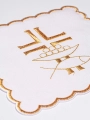 Komplet kielichowy bawełniany z haftowanym motywem kielicha i krzyża w kolorze czerwonym - KK/005 - HAF KK/005 - Dewocjonalia P.H. Jakóbczak - Katolicki sklep liturgiczny i hurtownia