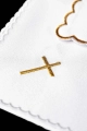 Komplet kielichowy bawełniany z haftowanym motywem Baranka Paschalnego w kolorze czerwonym - KK/100 - HAF KK/100 - Dewocjonalia P.H. Jakóbczak - Katolicki sklep liturgiczny i hurtownia