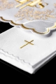 Komplet kielichowy bawełniany z haftowanym motywem kielicha eucharystycznego w kolorze złotym - KK/156/04 - HAF KK/156/04 - Dewocjonalia P.H. Jakóbczak - Katolicki sklep liturgiczny i hurtownia