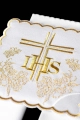 Komplet kielichowy bawełniany z haftowanym motywem kielicha eucharystycznego w kolorze złotym - KK/156/04 - HAF KK/156/04 - Dewocjonalia P.H. Jakóbczak - Katolicki sklep liturgiczny i hurtownia