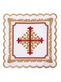 Komplet kielichowy bawełniany z haftowanym motywem kielicha eucharystycznego w kolorze czerwonym - KK/150 - HAF KK/150 - Dewocjonalia P.H. Jakóbczak - Katolicki sklep liturgiczny i hurtownia