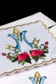 Komplet kielichowy bawełniany z haftowanym motywem maryjnym - KK/078 - HAF KK/078 - Dewocjonalia P.H. Jakóbczak - Katolicki sklep liturgiczny i hurtownia