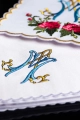 Komplet kielichowy bawełniany z haftowanym motywem maryjnym - KK/078 - HAF KK/078 - Dewocjonalia P.H. Jakóbczak - Katolicki sklep liturgiczny i hurtownia