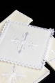 Komplet kielichowy lniany z haftowanym motywem kielicha i krzyża - KKL/057 - HAF KKL/057 - Dewocjonalia P.H. Jakóbczak - Katolicki sklep liturgiczny i hurtownia