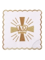 Komplet kielichowy bawełniany z haftowanym motywem krzyża oraz symboli Alfa i Omega - KK/006 - HAF KK/006 - Dewocjonalia P.H. Jakóbczak - Katolicki sklep liturgiczny i hurtownia
