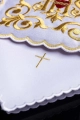 Komplet kielichowy bawełniany z haftowanym motywem IHS - KK/146 - HAF KK/146 - Dewocjonalia P.H. Jakóbczak - Katolicki sklep liturgiczny i hurtownia