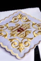Komplet kielichowy bawełniany z haftowanym motywem IHS - KK/146 - HAF KK/146 - Dewocjonalia P.H. Jakóbczak - Katolicki sklep liturgiczny i hurtownia