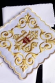 Komplet kielichowy bawełniany z haftowanym motywem IHS - KK/146 - HAF KK/146 - Dewocjonalia P.H. Jakóbczak - Katolicki sklep liturgiczny i hurtownia