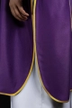 Dalmatyka liturgiczna fioletowa z ozdobnymi pasami i haftem złotego krzyża - KDL/285/03/53/B - HAF KDL/285/03/53/B - Dewocjonalia P.H. Jakóbczak - Katolicki sklep liturgiczny i hurtownia