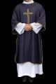 Dalmatyka liturgiczna fioletowa z haftem złotego krzyża - KDL/393/03/70/D - HAF KDL/393/03/70/D - Dewocjonalia P.H. Jakóbczak - Katolicki sklep liturgiczny i hurtownia