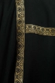 Dalmatyka liturgiczna czarna ze złotymi pasami żakardowymi - KDL/395/07/70/B - HAF KDL/395/07/70/B - Dewocjonalia P.H. Jakóbczak - Katolicki sklep liturgiczny i hurtownia
