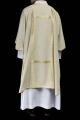 Dalmatyka liturgiczna ecru ze złotymi pasami żakardowymi - KDL/395/05/70/B - HAF KDL/395/05/70/B - Dewocjonalia P.H. Jakóbczak - Katolicki sklep liturgiczny i hurtownia