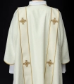 Dalmatyka liturgiczna ecru z dekoracyjnym haftem - KDL/284/05/81/B - HAF KDL/284/05/81/B - Dewocjonalia P.H. Jakóbczak - Katolicki sklep liturgiczny i hurtownia