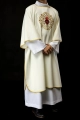 Dalmatyka liturgiczna ecru z motywem Serca Pana Jezusa i kielicha eucharystycznego - KDL/118/05/01/D - HAF KDL/118/05/01/D - Dewocjonalia P.H. Jakóbczak - Katolicki sklep liturgiczny i hurtownia