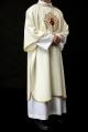 Dalmatyka liturgiczna ecru z motywem Serca Pana Jezusa i kielicha eucharystycznego - KDL/118/05/01/D - HAF KDL/118/05/01/D - Dewocjonalia P.H. Jakóbczak - Katolicki sklep liturgiczny i hurtownia