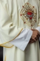 Dalmatyka liturgiczna ecru z motywem Serca Maryi - KDL/392/05/01/D - HAF KDL/392/05/01/D - Dewocjonalia P.H. Jakóbczak - Katolicki sklep liturgiczny i hurtownia