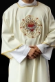 Dalmatyka liturgiczna ecru z motywem Serca Maryi - KDL/392/05/01/D - HAF KDL/392/05/01/D - Dewocjonalia P.H. Jakóbczak - Katolicki sklep liturgiczny i hurtownia