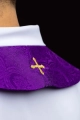 Stuła kapłańska fioletowa z haftem krzyża - KST/639/03/11 - HAF KST/639/03/11 - Dewocjonalia P.H. Jakóbczak - Katolicki sklep liturgiczny i hurtownia