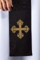 Stuła liturgiczna czarna z haftem krzyża - KST/967/07/11 - HAF KST/967/07/11 - Dewocjonalia P.H. Jakóbczak - Katolicki sklep liturgiczny i hurtownia