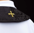 Stuła liturgiczna czarna z haftem krzyża - KST/967/07/11 - HAF KST/967/07/11 - Dewocjonalia P.H. Jakóbczak - Katolicki sklep liturgiczny i hurtownia
