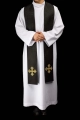 Stuła liturgiczna czarna z haftem krzyża - KST/967/07/11 - HAF KST/967/07/11 - Dewocjonalia P.H. Jakóbczak - Katolicki sklep liturgiczny i hurtownia