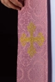 Stuła liturgiczna różowa z haftem krzyża - KST/967/08/11 - HAF KST/967/08/11 - Dewocjonalia P.H. Jakóbczak - Katolicki sklep liturgiczny i hurtownia