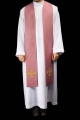 Stuła liturgiczna różowa z haftem krzyża - KST/967/08/11 - HAF KST/967/08/11 - Dewocjonalia P.H. Jakóbczak - Katolicki sklep liturgiczny i hurtownia