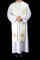 Stuła liturgiczna ecru z haftem krzyża - KST/967/05/11 - HAF KST/967/05/11 - Dewocjonalia P.H. Jakóbczak - Katolicki sklep liturgiczny i hurtownia